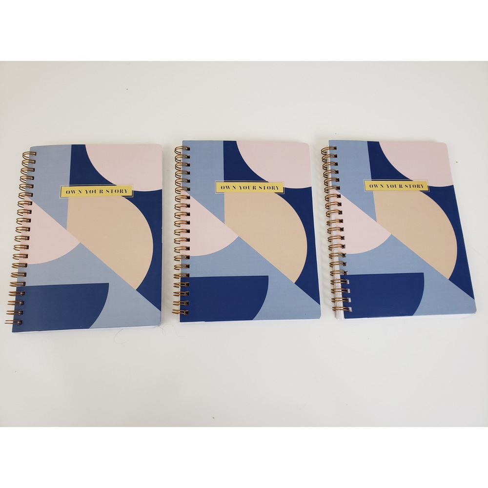Journal Spiral Notebook Lined 5"x7" 80 Sheets College Ruled Tear Out Pages Lot 3